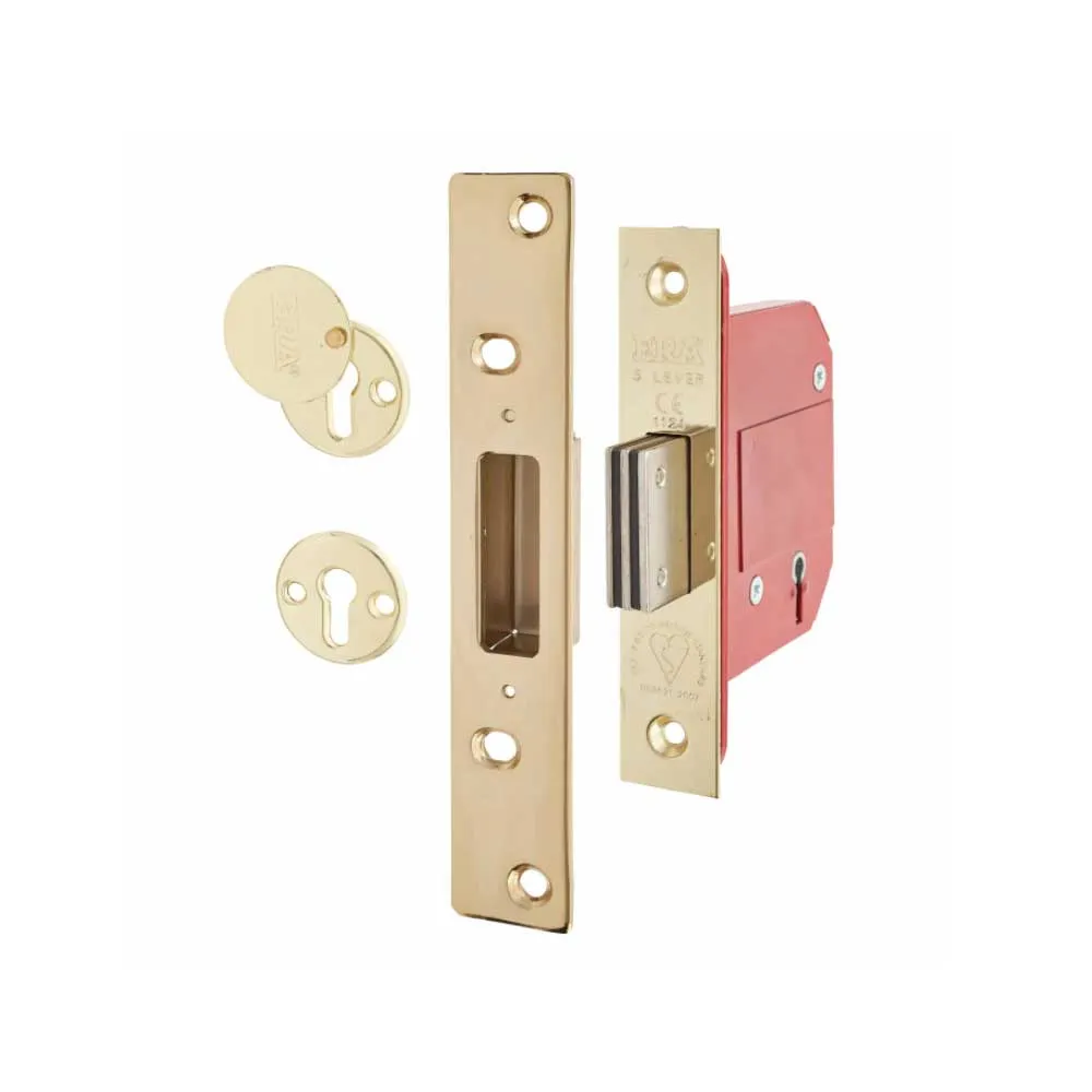 英标5拨杆防盗插芯死锁 44mm：UK 5-lever mortice deadlock 44mm